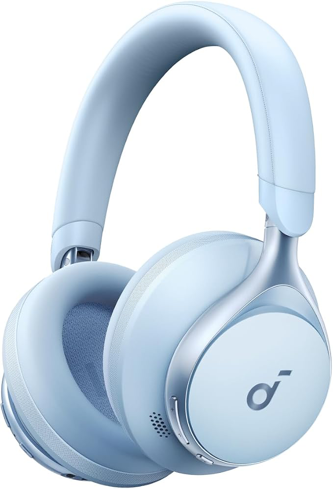 Soundcore Space One over-ear headphones in Sky Blue.